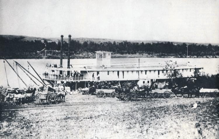 The Steamer North West at Battleford, 1885.