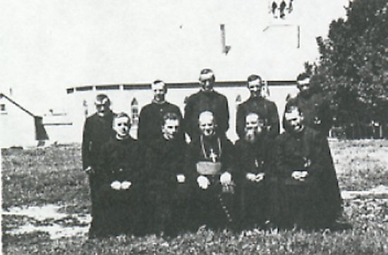 Oblate personnel and Bishop Martin Lajeunesse, OMI.