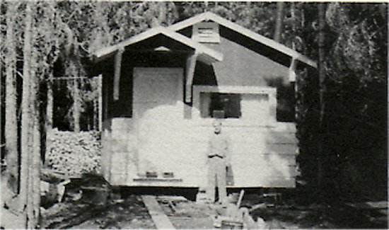 July 1959, First Cabin built by Del Joncas.