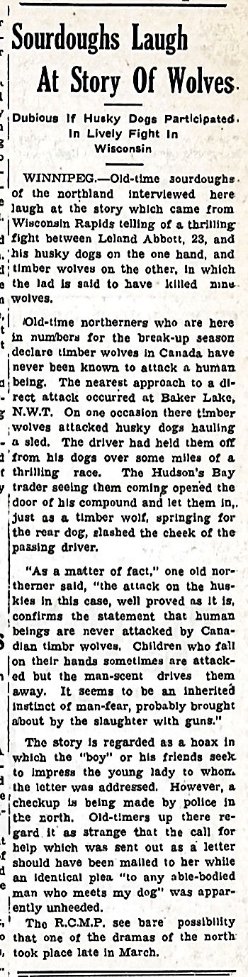 Article from The Wainwright Star newspaper - May 17, 1933.
