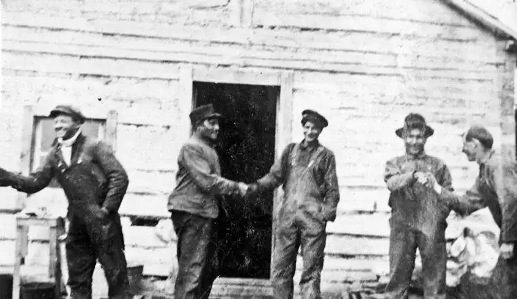 Indians shaking hands.