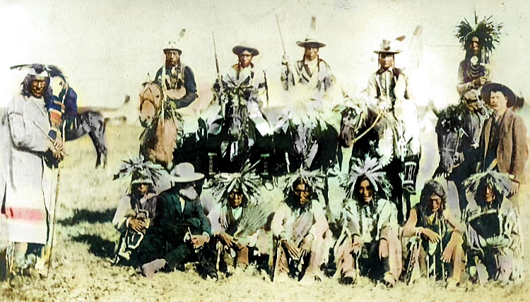 Some of those pictured were Wandering Spirit, Miserable Man, Walking the Sky, Apischikoos and Napaise..