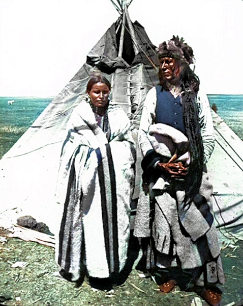 Poundmaker and his Wife.