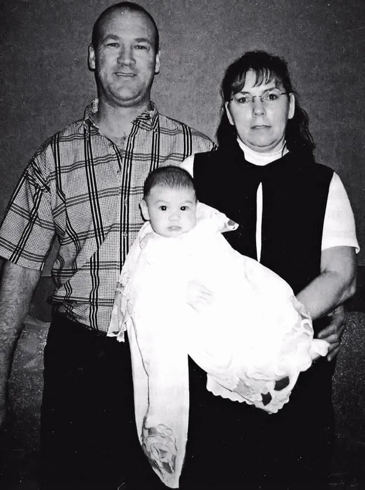 Marlen, Judy, holding Nicholas.