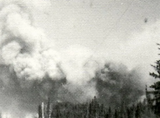 May 11th,1977. Fire as it broke out crossing Michel Road.