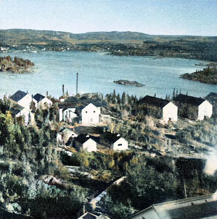 Goldfields as seen from accross the lake.