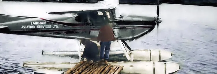 Weekly service plane, Cessna 180.