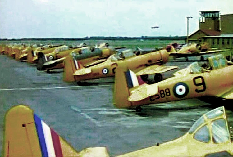 Harvard aircraft at Uplands Airbase.