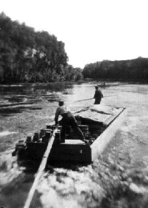 Scow on the Beaver River.