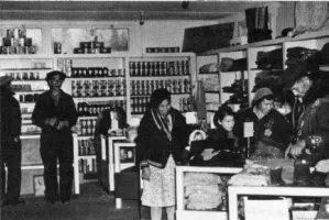 Natives shopping at the Hudson's Bay store.