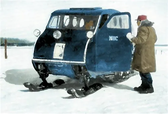Hudson's Bay Company snowmobile.