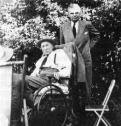 Angus McKay and John Diefenbaker in Prince Albert, 1951.