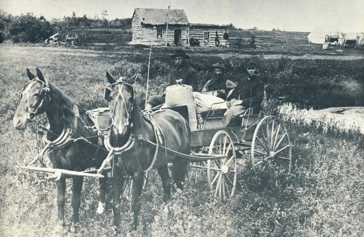 Amos Kinsey farm, Moosomin district, about 1883.