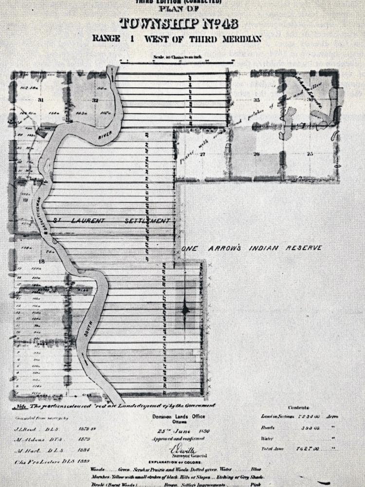Plan of Township No. 43, Range 1, West of the Third Meridian.