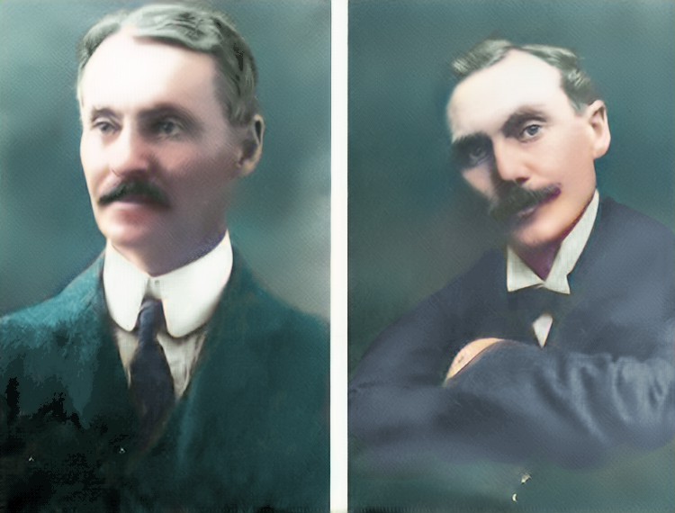 Left, Sir F. W. G. Haultain (1857-1942) <br> Right, Walter Scott (1867-1938)