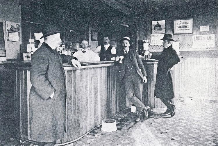 Bar in the Windsor Hotel, Saskatoon, 1903.