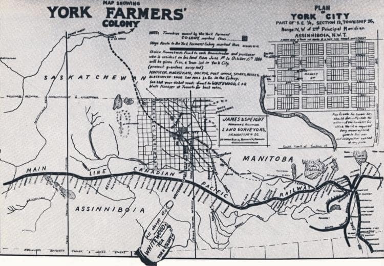 Advertisement for the York Farmers' Colony.