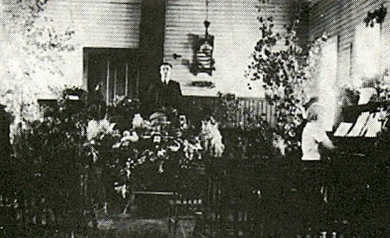 Inside the First United Church.